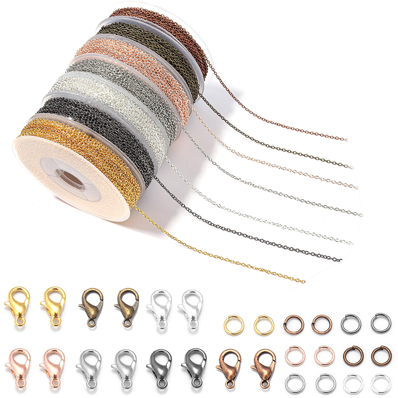 Jewelry Making Closed Jump Rings - 3 M/Roll Metal Iron Link Chain