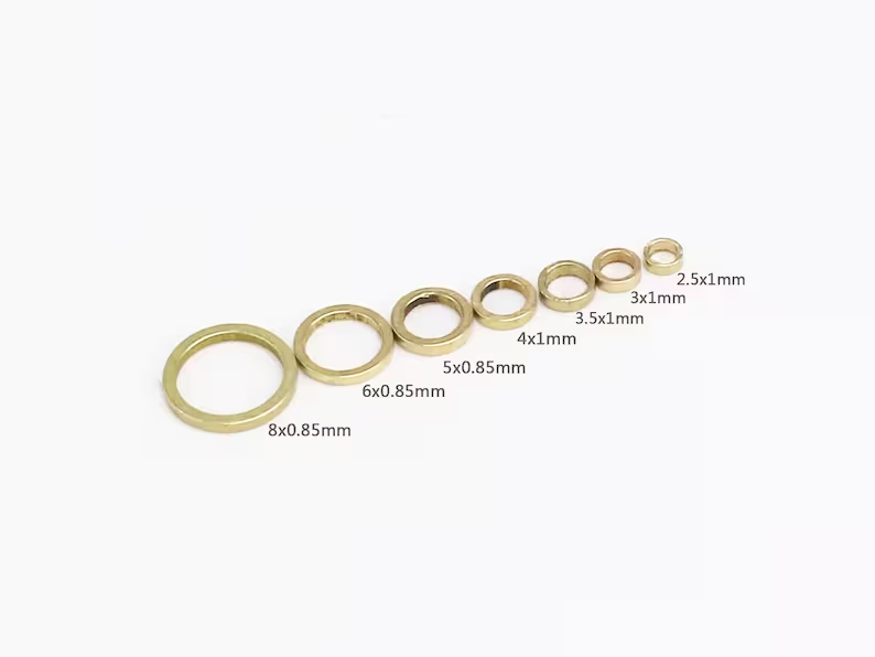 Jewelry Making Closed Jump Rings - Brass Spacer Beads, Round Brass Sliders,