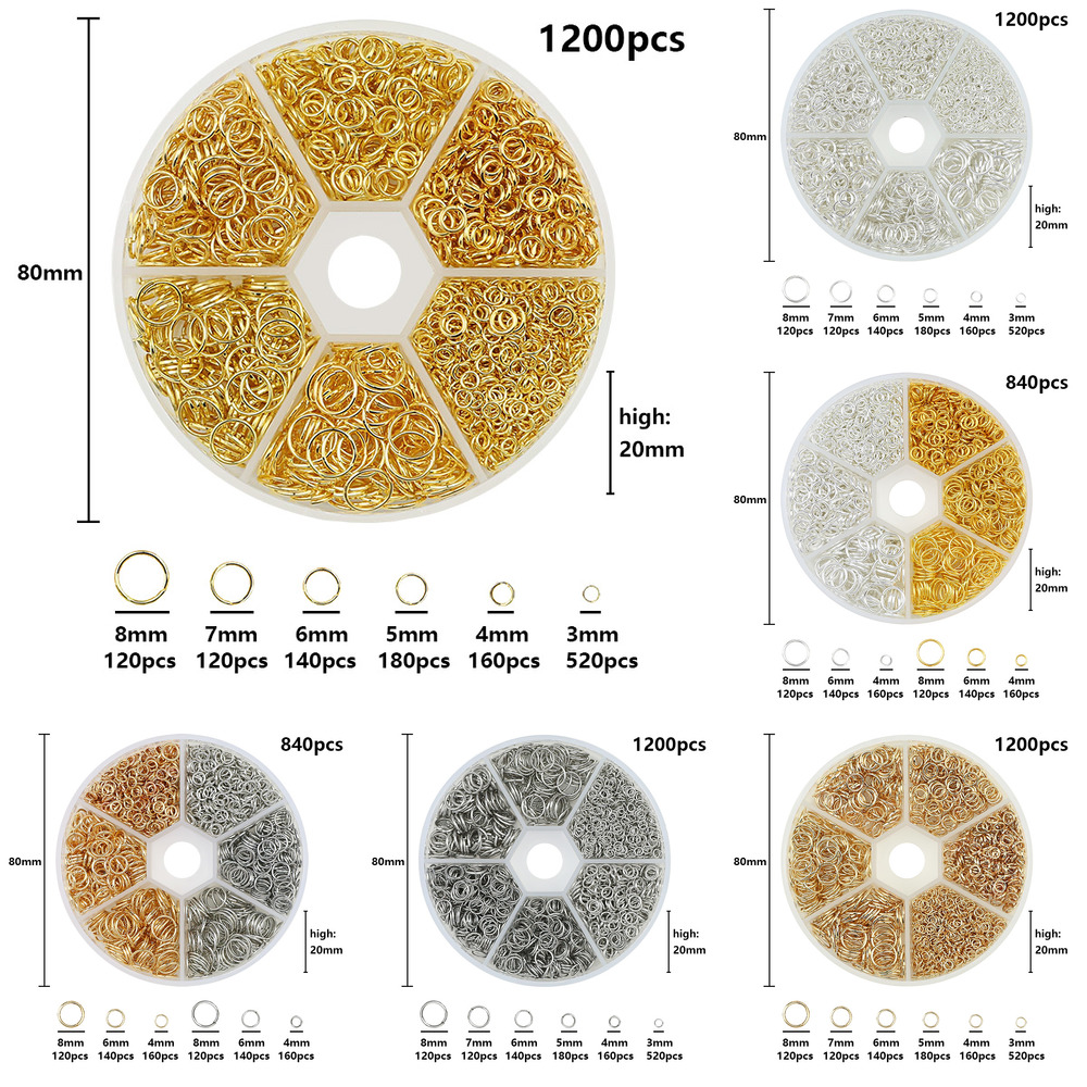 Jewelry Making Closed Jump Rings - 4 6 8mm Kc Gold Alloy