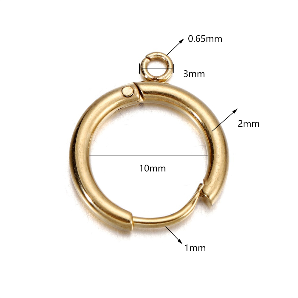10pcs/lot Stainless Steel Gold - đánh giá và giá Jewelry Making Closed Jump Rings