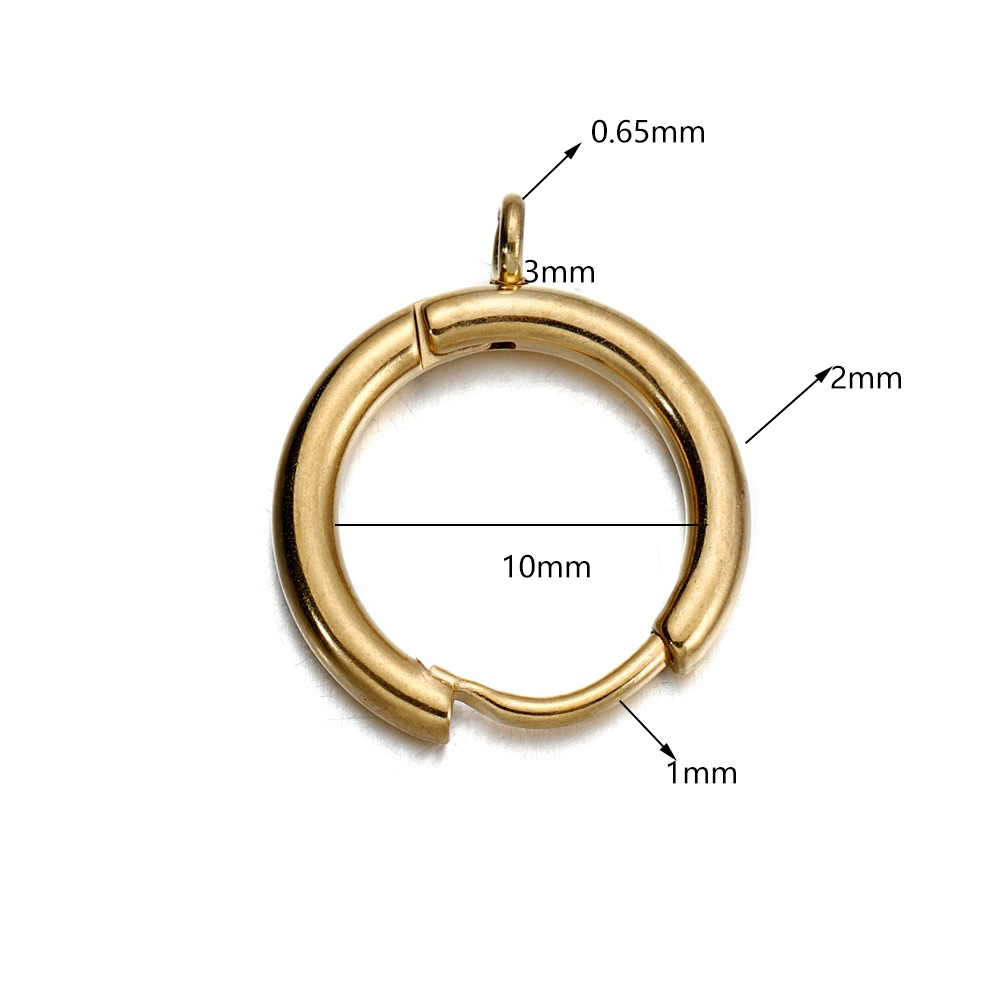 10pcs/lot Stainless Steel Gold - đánh giá và giá Jewelry Making Closed Jump Rings