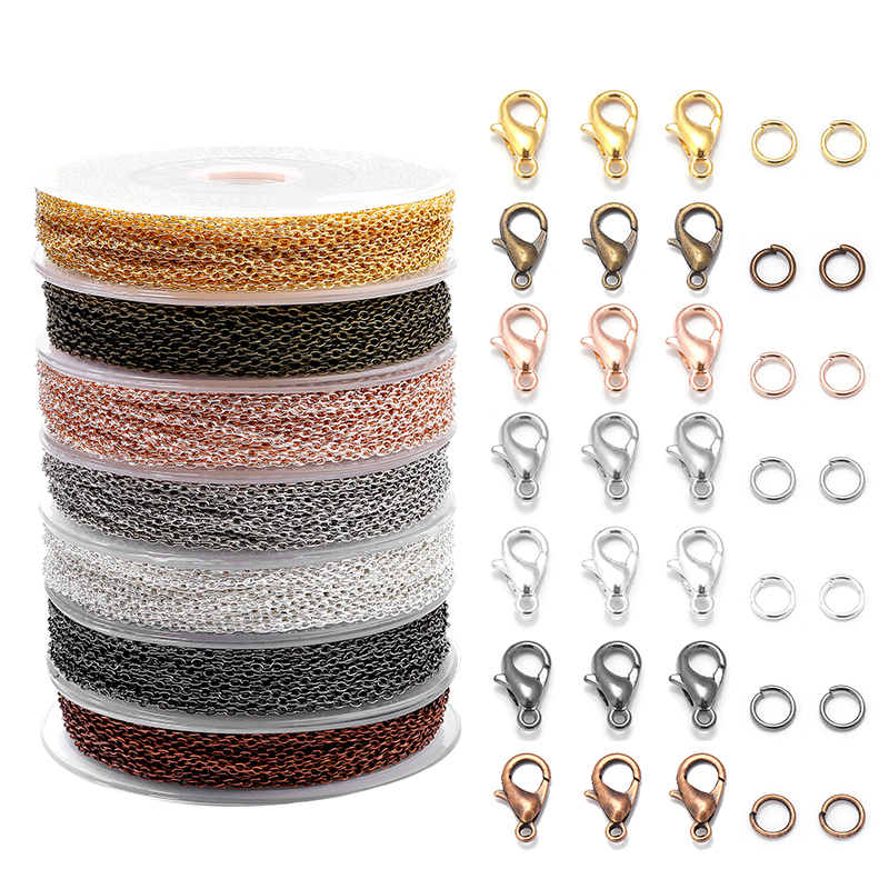3 M/Roll Metal Iron Link Chain - đánh giá và giá Jewelry Making Closed Jump Rings