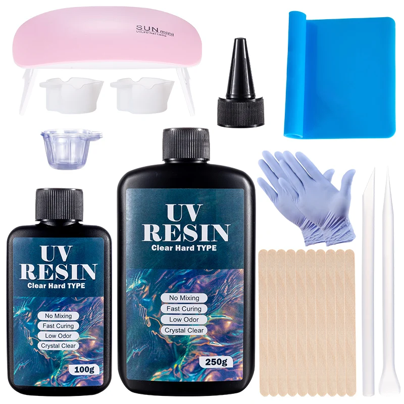 Hard UV Resin Glue Kit Fast Cu - đánh giá và giá Jewelry Making Degree
