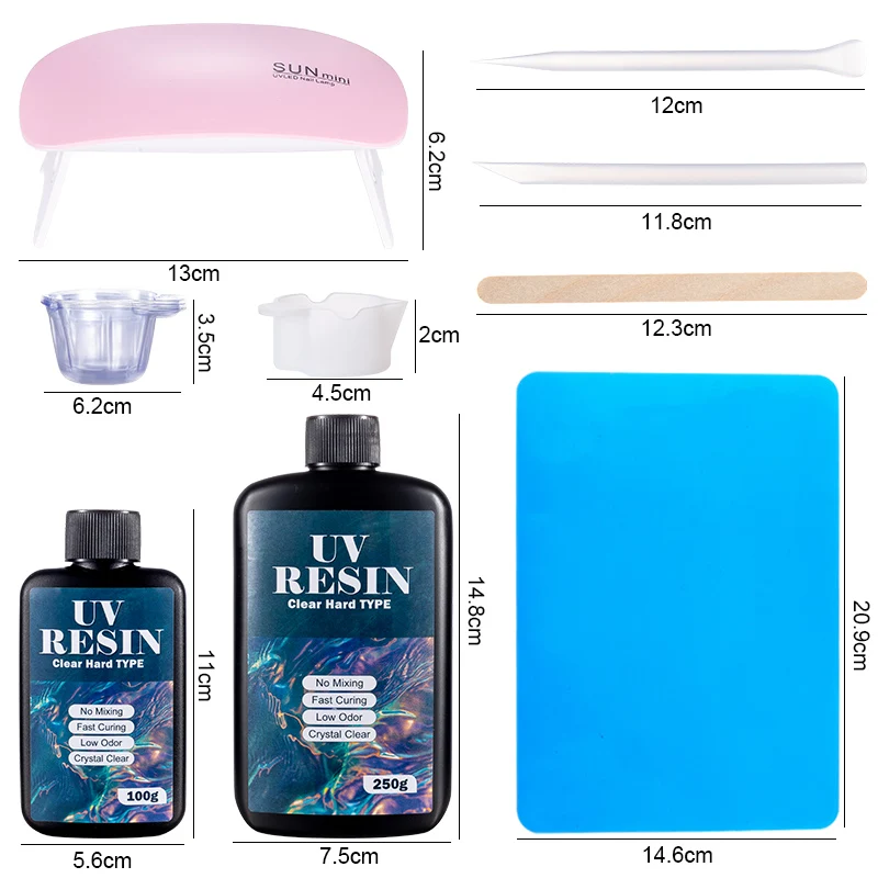 Hard UV Resin Glue Kit Fast Cu - đánh giá và giá Jewelry Making Degree