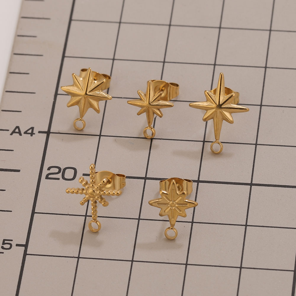 6pcs Stainless Steel Star Earr - đánh giá và giá Jewelry Making Degree