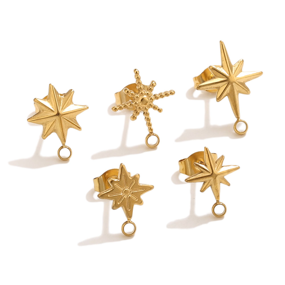 6pcs Stainless Steel Star Earr - đánh giá và giá Jewelry Making Degree