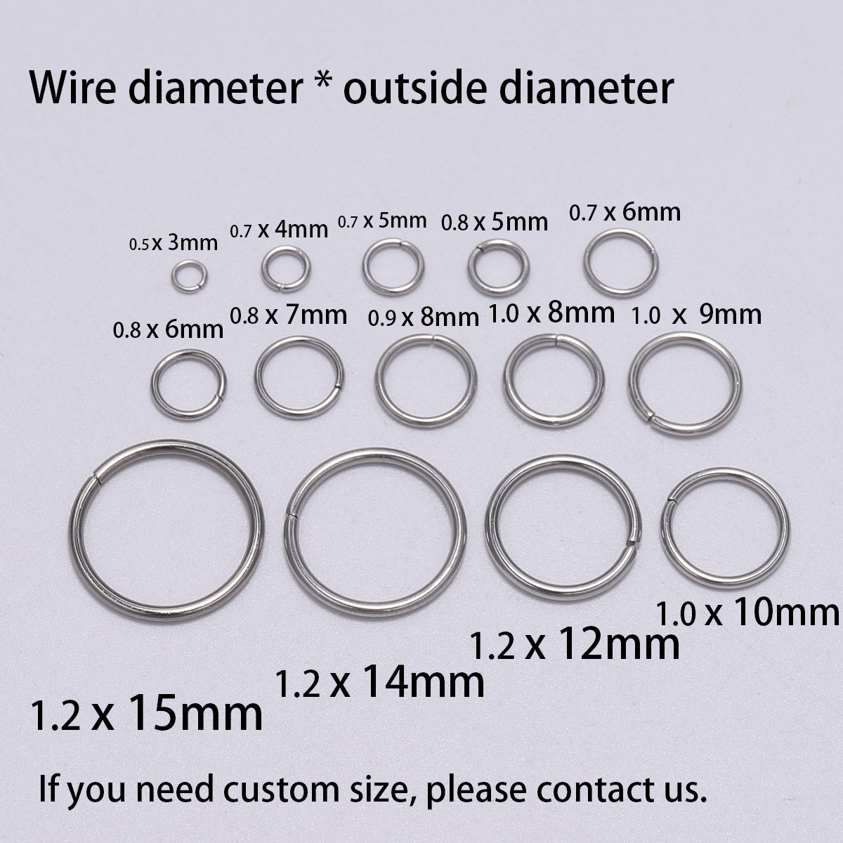 100-200pcs 3-15mm Stainless St - đánh giá và giá Jewelry Making Closed Jump Rings
