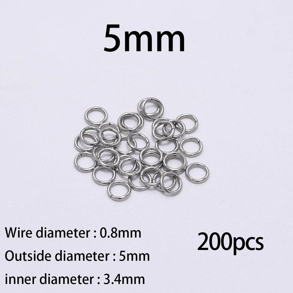 100-200pcs 3-15mm Stainless St - đánh giá và giá Jewelry Making Closed Jump Rings