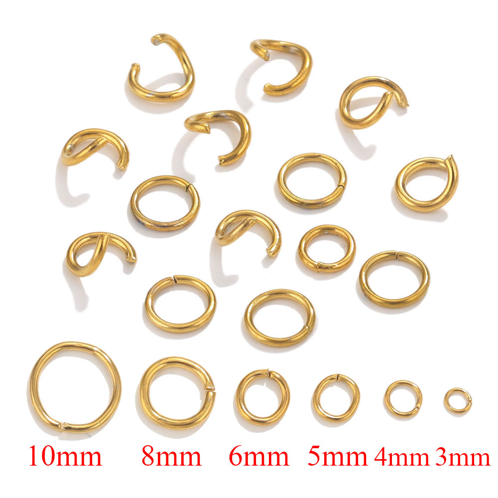 100pcs Gold Plated Stainless S - đánh giá và giá Jewelry Making Closed Jump Rings