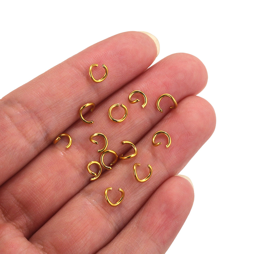 100pcs Gold Plated Stainless S - đánh giá và giá Jewelry Making Closed Jump Rings