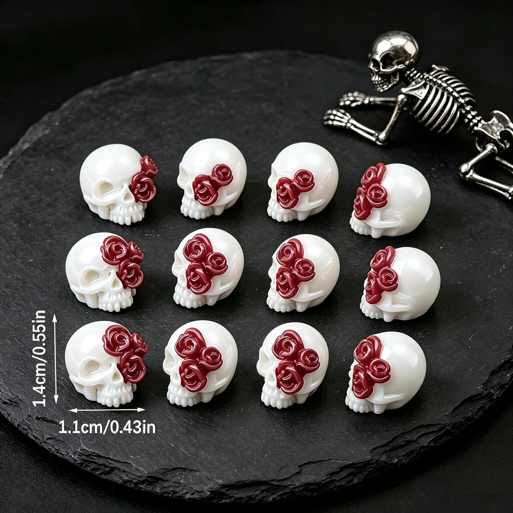3D Rose Skull Resin Pendants G - đánh giá và giá Jewelry Making Event