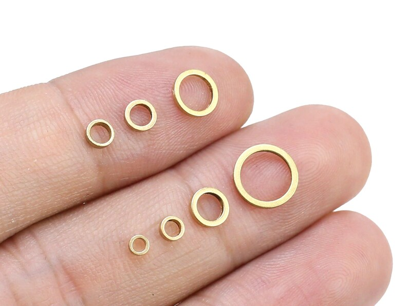 Brass Spacer Beads, Round Bras - đánh giá và giá Jewelry Making Closed Jump Rings