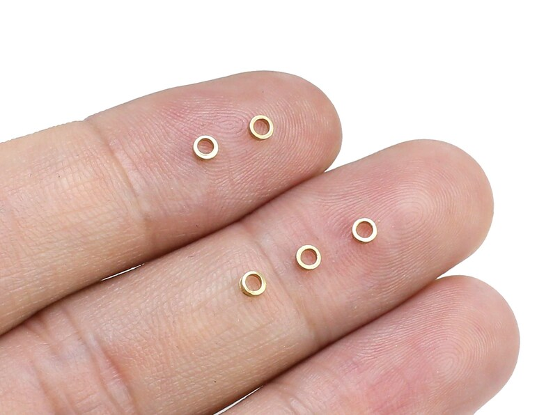 Brass Spacer Beads, Round Bras - đánh giá và giá Jewelry Making Closed Jump Rings