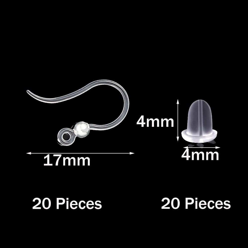 40pcs Clear Plastic Earring Ho - đánh giá và giá Jewelry Making Yarn