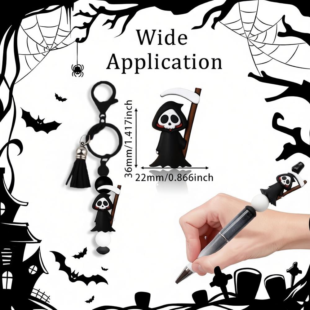 3D Silicone Beads Grim Reaper  - đánh giá và giá Jewelry Making Event