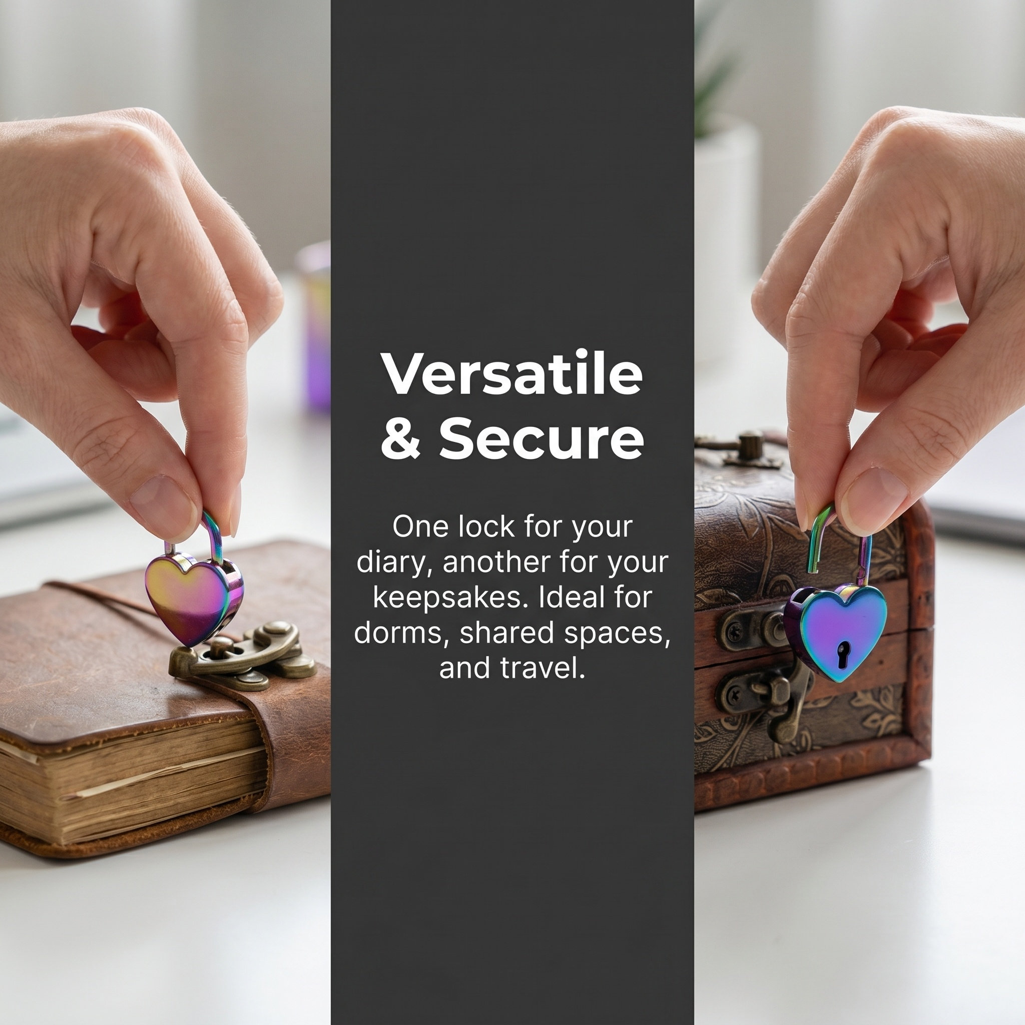 2Set Mini Heart Shaped Padlock - đánh giá và giá Jewelry Making Journal